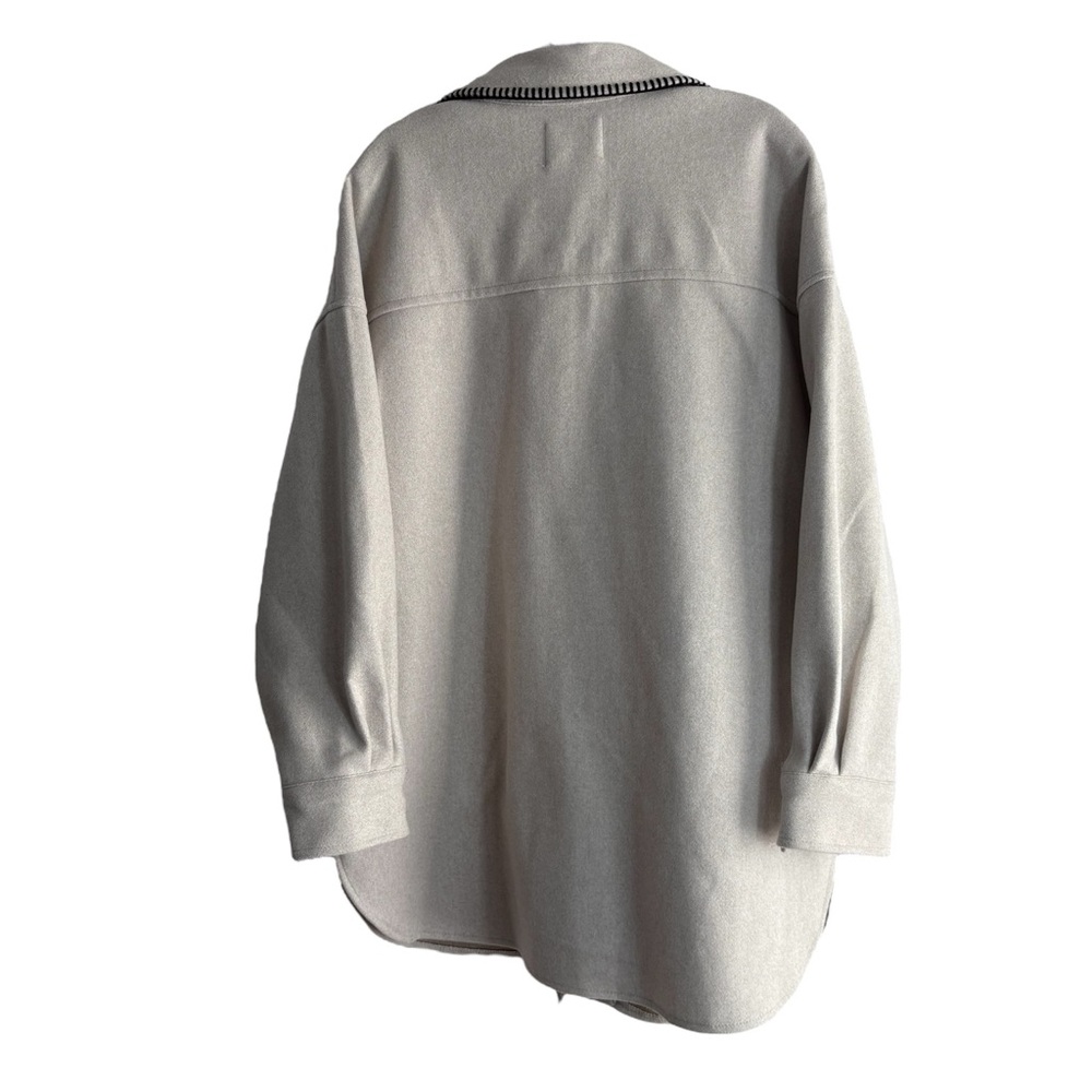 ASHLEY By 26 INTERNATIONAL Oversized Cream w/ Black Utility Jacket Size XL— NWOT - Picture 5 of 7